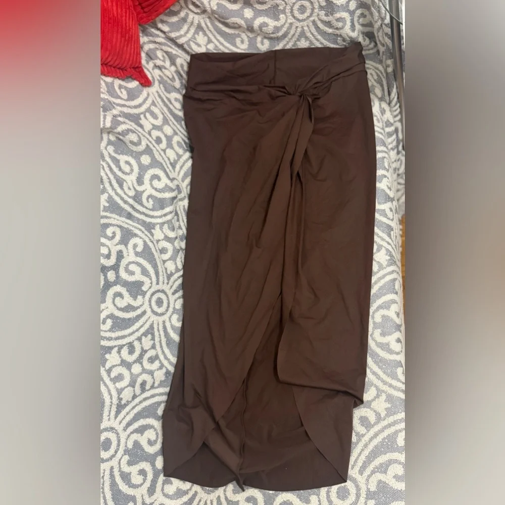 Skims Size 3X Recycled Swim Sarong Skirt Cocoa Brown SW-SKT-0016 NWT